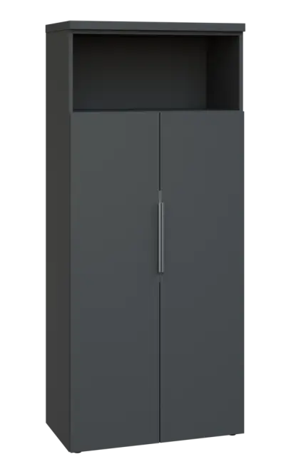 SIN 5 - 82DN kancelářská skříň, 2-dveřová/nika, 1820x800x400, antracit